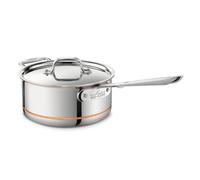 All-Clad 6203SS Euro Copper-Core Saucepan with Handle and Lid 20.3 cm, 2.8 litres, Stainless Steel