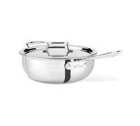 All-Clad 8701004844 Stainless Steel 5-Ply Dishwasher Safe 4 Qt. Essential Pan with Lid