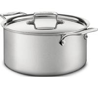 All-Clad BD55508 D5 Brushed 18/10 Stainless Steel 5-Ply Bonded Dishwasher Safe Stockpot Cookware, 8-Quart, Silver