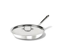 All-Clad D3 Fry Pan with Lid, 10 Inch Pan, Dishwasher Safe Stainless Steel Cookware, Silver