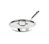 All-Clad D3 Fry Pan with Lid, 10 Inch Pan, Dishwasher Safe Stainless Steel Cookware, Silver