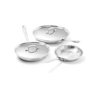 All-Clad D3® Stainless Steel Cookware Set, 5-Piece, Made in the USA | The Original Bonded Professional Cookware, Pots and Pans Set, Induction Compatible, Oven Safe up to 600F
