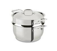 All-Clad E414S564 Stainless Steel Steamer Cookware, 5-Quart, Silver