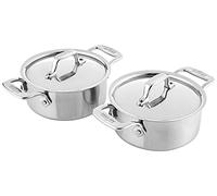 All-Clad E849A264 Stainless Steel Cocottes, 0.5-Quart, 2-Piece, Silver
