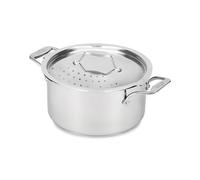 All-Clad Simply Strain Stainless Steel Multipot with Straining Lid, 6-Quart, Induction, Oven Broiler Safe 600F, Strainer, Pasta Strainer with Handle, Steamer Pot, Cookware, Home, Pots and Pans, Silver
