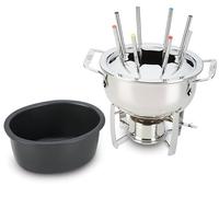 All-Clad Stainless Pot with Cast Aluminum Insert Fondue Set, 12 piece, grey