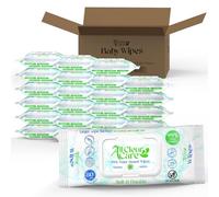 All Clear Care Baby Wipes Bulk, Unscented, Flip Top (24 Packs),1920 Count, Sensitive Skin, Hypoallergenic, 99% Water, Large Wipe Surface, Vitamin E and Aloe