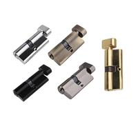 All Color Brass Cylinder Lock Door Window Security Handle Key 1Pcs(Gold-90mm)