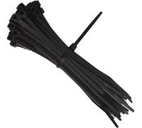 All Coloured Cable Ties 140mm x 3.6mm Nylon Plastic Zip Tie Wraps (100, Black)
