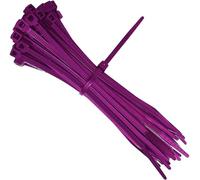 All Coloured Cable Ties 140mm x 3.6mm Nylon Plastic Zip Tie Wraps (100, Purple)