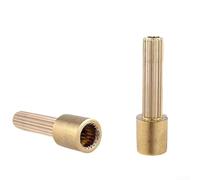 All-Copper 20-Tooth Extended Valve Sleeve for In-Wall Faucet Applications Where Durability and Consistent Function Are Required (42mm)