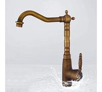 All-Copper Antique 360 Degree rotatable Brushed Mixer Tap Rethot and Cold Single Handle Faucet Bathroom countertops
