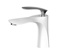 All Copper Basin Faucet with Plus Height - Black d Silver Painted Washbasin with Hot and Cold Above and Below The Basin Tap, All d High