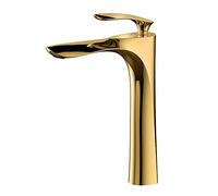 All Copper Basin Faucet with Plus Height - Black d Silver Painted Washbasin with Hot and Cold Above and Below The Basin Tap, All d High