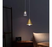 All Copper Bedside Crystal Glass Chandelier Modern Minimalist Light Luxury Bedroom Bar Net Art Pendant Dining Room Living Hanging Lamp,Luxury