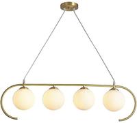 All-Copper Chandelier Luxurious Modern Dining Room Three Head Pendent Lamp Glass Lampshade Ceiling Hanging Lamp LED E27 Interior Home Decoration,Chandelier