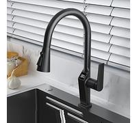 All Copper Digital Display Kitchen Faucet Hot & Cold Pull Out Universal Rotating Telescopic Gray Splash Gun 60cm Inlet Pipe Modern Sink Mixer with White Display