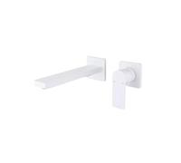 All-Copper Gun Grey Concealed Basin Faucet Hidden and Embedded in the wall pre-Embedded Cold and hot Water(White)