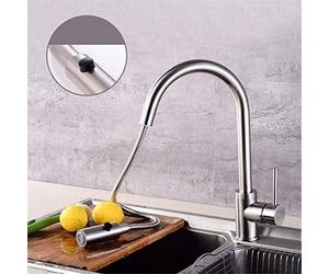 All Copper Kitchen Faucet Pull One Key Water Outlet Kitchen Kitchen Sink Faucet Chrome Single Hand Pull Out Spray Head.