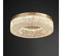 All Copper Light Round Ceiling Lamp, Modern Resin Lamp, Minimalist Creative Art Ceiling Lamp, for Living Room Master Bedroom,Black,80Cm/D/50Cm