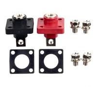 All Copper Lithium Battery Terminal Connector,Nickel Plated High Conductivity Terminal Block Accessory, IP67 Flame Retardant PA66 Shell, Screw Fixed Wiring, for 120A 150A 200A Systems(120A)