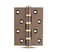 All-Copper Silent Door Hinge, 4-inch Silencing Buffer Indoor Door Hinge, Specification: 4 * 3 * 3(Brown)