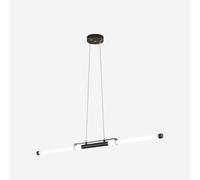 All-Copper Simple .-Word Long Chandelier Led Dimmable Ceiling Lighting Modern Restaurant Bar Indoor Home Decoration Hanging Light/K/80Cm