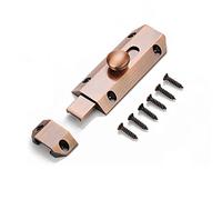 All Copper Slide Door Bolt - Durable Brass Lock for Home, Barns, Fences, and Childproofing(Red Patina)
