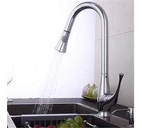 All Copper Strips Pull Out Spray Heads, Kitchen Faucets, Cold Water Mixers, Kitchen Sink Faucets, Chrome Plated Polished Single Handle Rotatable.