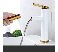All Copper Telescopic hot and Cold wash Basin, Toilet Basin, Bathroom Basin, washbasin, Pull-Out Faucet, White Gold Low Pull-Out (rotatable)
