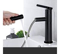 All Copper Telescopic hot and Cold wash Basin Toilet top Basin Bathroom washbasin Pull-Out Faucet, White Gold high Pull-Out