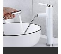 All Copper Telescopic hot and Cold wash Basin Toilet top Basin Bathroom washbasin Pull-Out Faucet, White Gold high Pull-Out