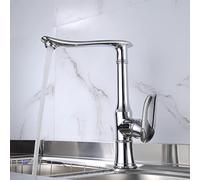 All Copper Vegetable Pot Rotatable Hot and Cold Water Sink Kitchen Faucet, Black Antique,Argent-A