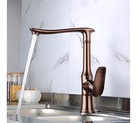All Copper Vegetable Pot Rotatable Hot and Cold Water Sink Kitchen Faucet, Black Antique,Orb-A