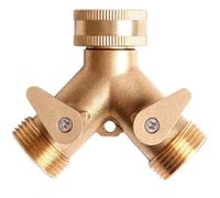 All Copper Y-Shaped Simple Joint, in, Two Out, six in, Two Out Water Divider with Separate Switch Valve(Army Green)
