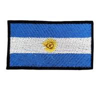 All Countries Flag Patches (9.5 x 4.5 cm) - Embroidered Iron On and Sew On National Flag Badges for Jackets, Backpacks, Hats, Bags, Vests and DIY Crafts. (Argentina)