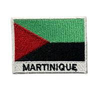 All Country Flag Patch with Name - 7×5 cm Embroidered Iron-On/Sew-On National Badge for Jackets, Backpacks, Caps, Bag and Clothing (Martinique)