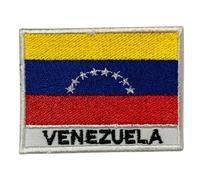All Country Flag Patch with Name - 7×5 cm Embroidered Iron-On/Sew-On National Badge for Jackets, Backpacks, Caps, Bag and Clothing (Venezuela)