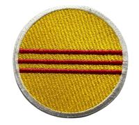 All Country Round Flag Patch 6cm - Embroidered Iron-On/Sew-On National Emblem Badge for Jackets, Backpacks, Hats, Bag and Tactical Gear (South Vietnam)