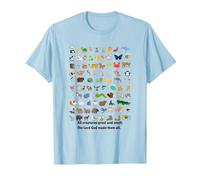 All Creatures Great and Small The Lord God Made Them All Tee T-Shirt, Men, Baby Blue, X-Large
