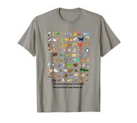 All Creatures Great and Small The Lord God Made Them All Tee T-Shirt, Men, Slate Grey, Large