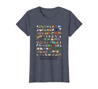 All Creatures Great and Small The Lord God Made Them All Tee T-Shirt, Women, Heather Blue, Medium