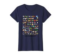 All Creatures Great and Small The Lord God Made Them All Tee T-Shirt, Women, Navy Blue, Medium