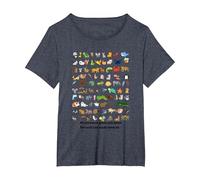All Creatures Great and Small The Lord God Made Them All Tee T-Shirt, Women's Plus, Heather Blue, 1X