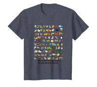 All Creatures Great and Small The Lord God Made Them All Tee T-Shirt, Youth, Heather Blue, Medium