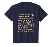 All Creatures Great and Small The Lord God Made Them All Tee T-Shirt, Youth, Navy Blue, Medium