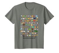 All Creatures Great and Small The Lord God Made Them All Tee T-Shirt, Youth, Olive Heather, 4T