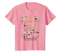 All Creatures Great and Small The Lord God Made Them All Tee T-Shirt, Youth, Pink, X-Small