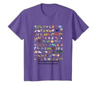 All Creatures Great and Small The Lord God Made Them All Tee T-Shirt, Youth, Purple Heather, Medium