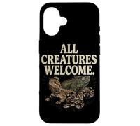 All Creatures Welcome Bright Positive Text Unity Inspired Case for iPhone 16